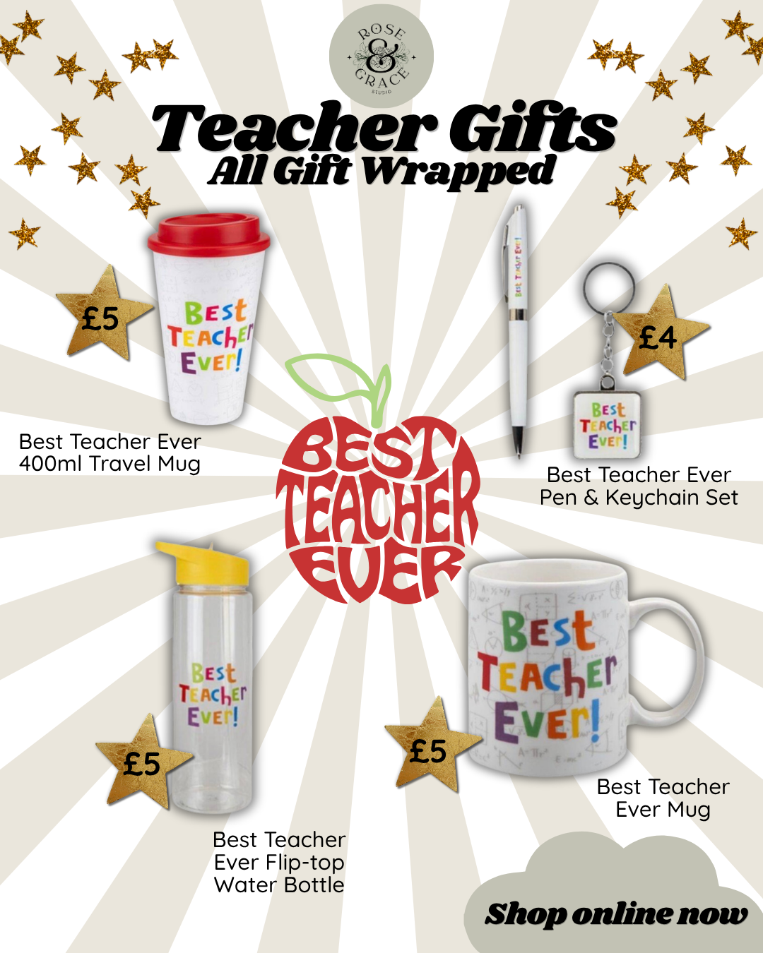 Best Teacher Ever Flip-top Water Bottle