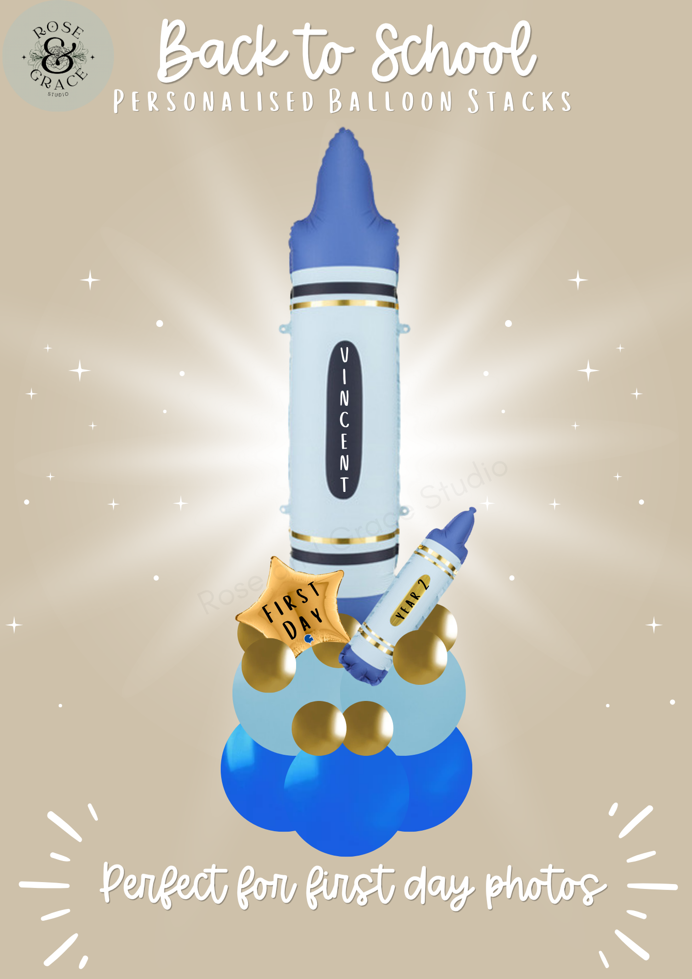 Back to School Balloon Stacks